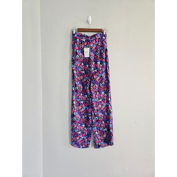 Leo & Ugo Paris Colorful Floral Pants Size 0 NWT - Picture 2 of 4